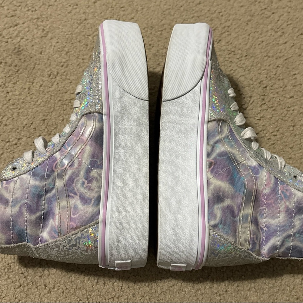 Vans Women's Size 7 Sk8 Hi Platform Sneakers Shoes Butterfly Dreams Purple - Picture 9 of 12